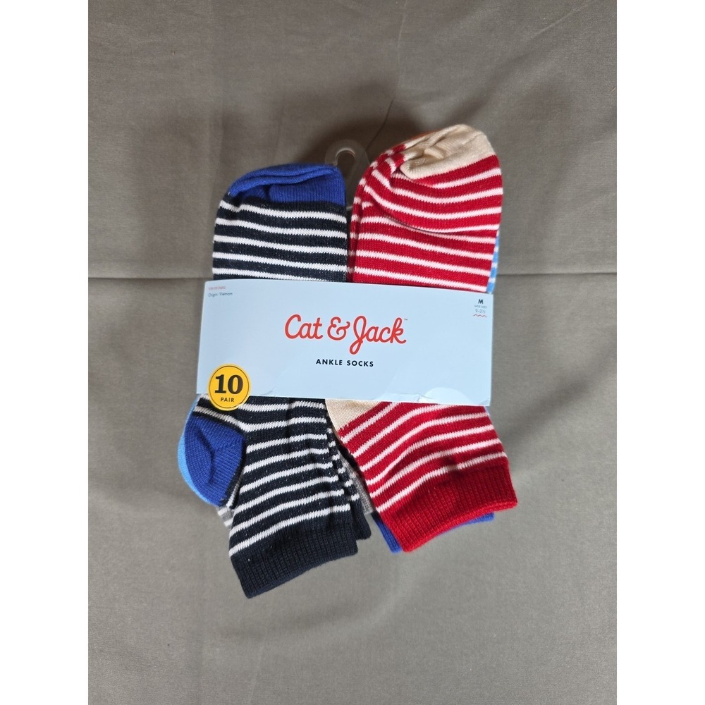 Boys Socks Multi-Colored M - Cat &‎ Jack 10 Pairs